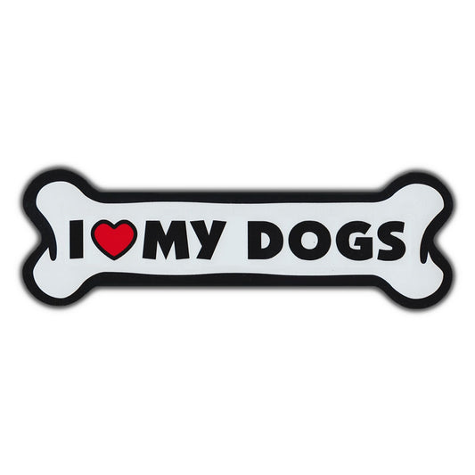 Magnet, Giant Size Dog Bone, I Love My Dogs, 10