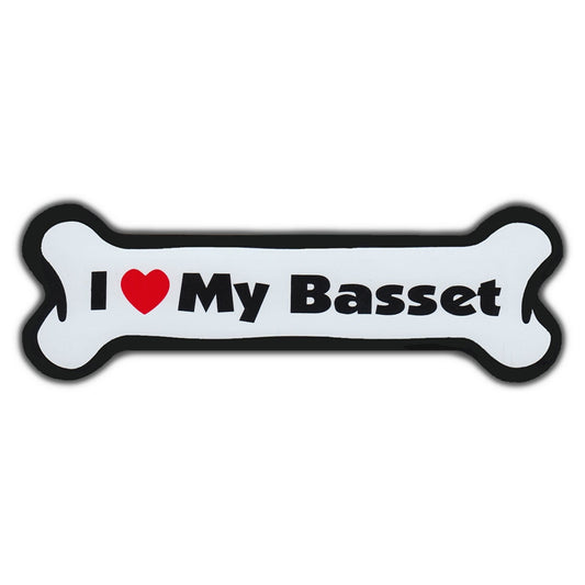 Magnet, Dog Bone, I Love My Basset, 7