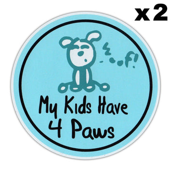 Window Decals, 2-Pack, My Kids Have 4 Paws, 4