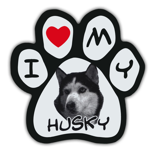 Magnet, Picture Paw, I Love My Husky, 5.5