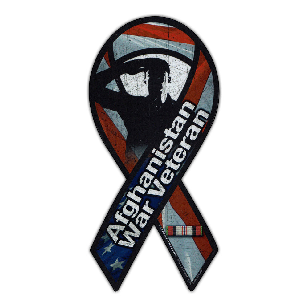 Ribbon Magnet - Afghanistan War Veteran