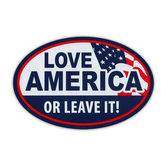 Magnet, Oval, Love America or Leave It!, 6