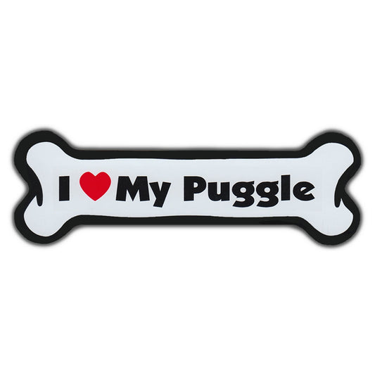 Magnet, Dog Bone, I Love My Puggle, 7