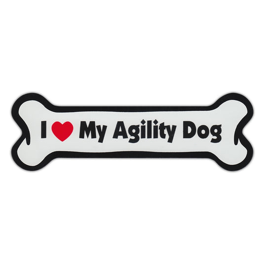 Magnet, Dog Bone, I Love My Agility Dog, 7