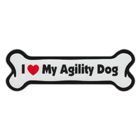 Dog Bone Magnet - I Love My Agility Dog