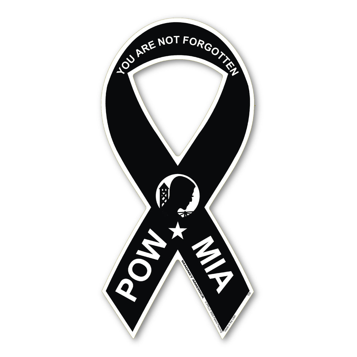 Ribbon Magnet - POW MIA, You Are Not Forgotten