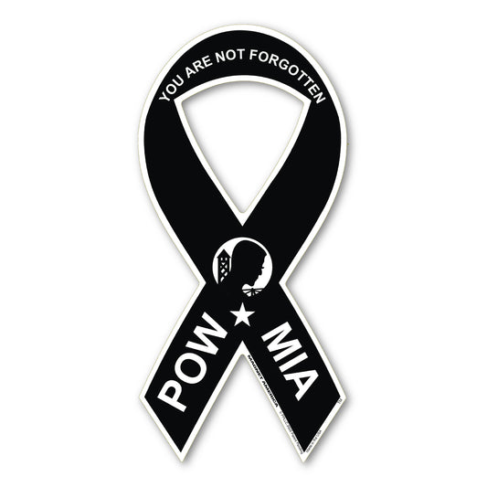 Magnet, Ribbon Shaped Magnet, POW MIA, You Are Not Forgotten, 3.75