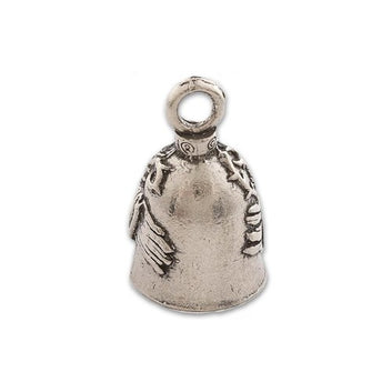 Guardian Bell, Metal, Lady Rider, Rose and Thorns, Motorcycle Good Luck Bell, .75
