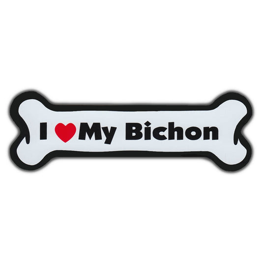 Magnet, Dog Bone, I Love My Bichon, 7