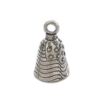 Guardian Bell, Metal, American Bald Eagle United States Flag, Motorcycle Good Luck Bell, .75