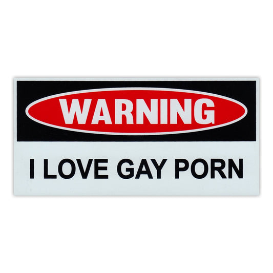 Magnet, Funny Warning Magnet, I Love Gay Porn, Practical Jokes, Gags, Pranks, 6