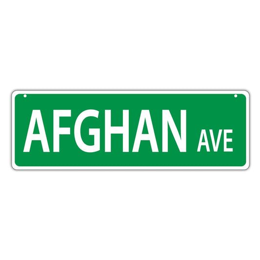 Street Sign, Plastic, Afghan Avenue, 17