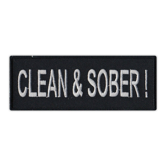 Patch, Embroidered Patch, Clean and Sober!, 4