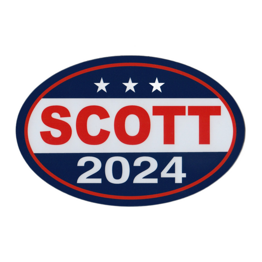 Magnet, Oval, Political Campaign Magnet, Tim Scott 2024, 6