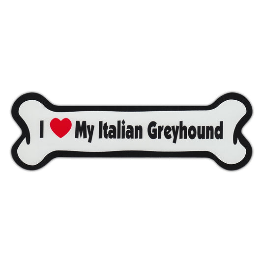 Magnet, Dog Bone, I Love My Italian Greyhound, 7