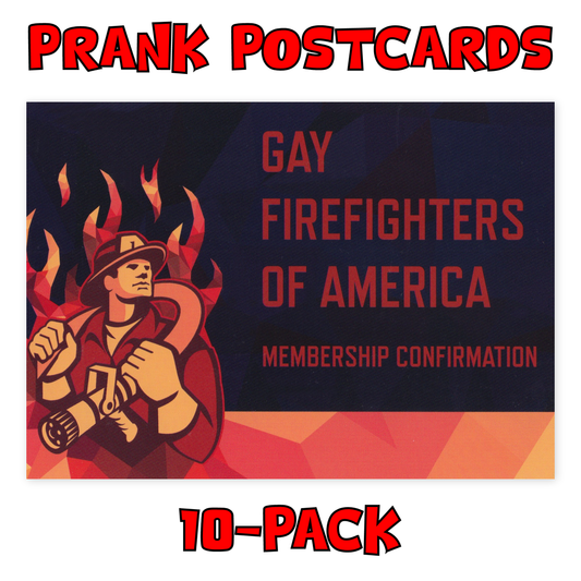 Prank Postcards (Gay Firefighter)