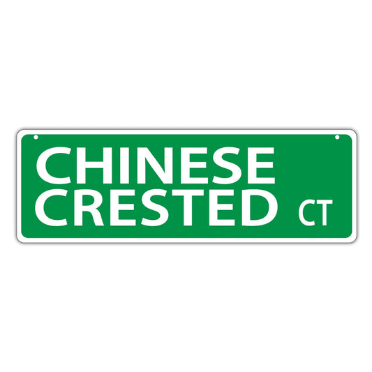 Street Sign, Plastic, Chinese Crested Court, 17