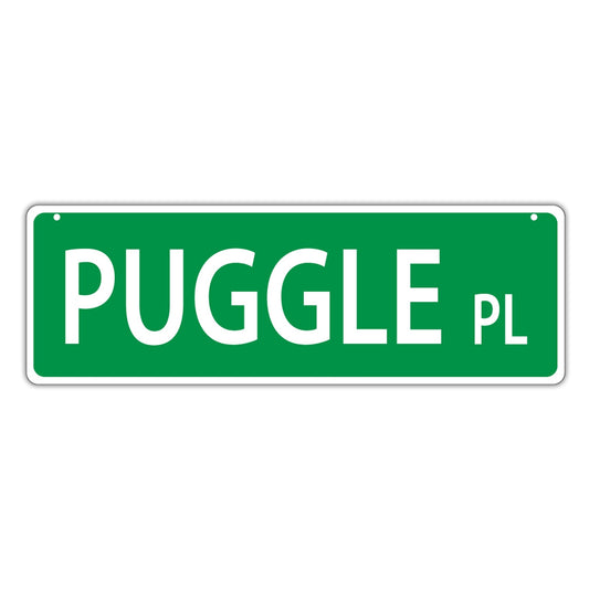 Street Sign, Plastic, Puggle Place (Pug, Beagle) 17