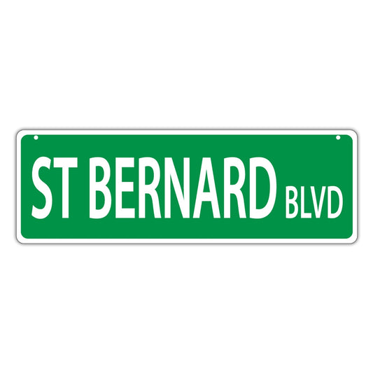 Street Sign, Plastic, St Bernard Blvd (Saint Bernard), 17