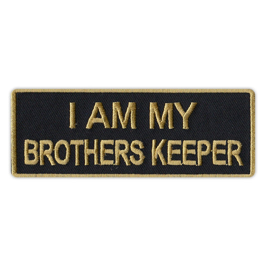Patch, Embroidered Patch, I Am My Brother's Keeper (Black/Gold), 4
