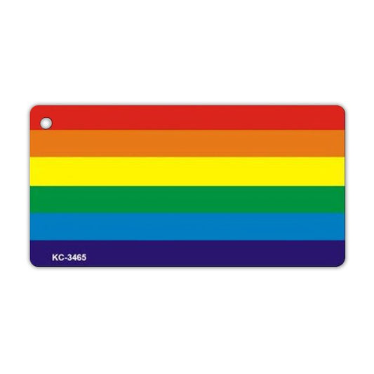 Keychain, Metal, LGBT Rainbow Flag, Gay, LGBTQ+, 3