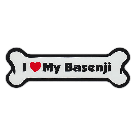 Magnet, Dog Bone, I Love My Basenji, 7