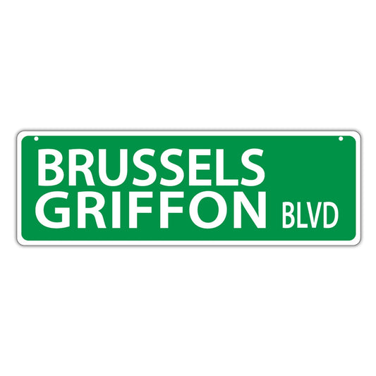 Street Sign, Plastic, Brussels Griffon Blvd, 17
