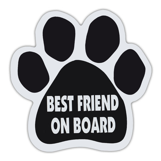 Magnet, Dog Paw, Best Friend On Board, 5.5