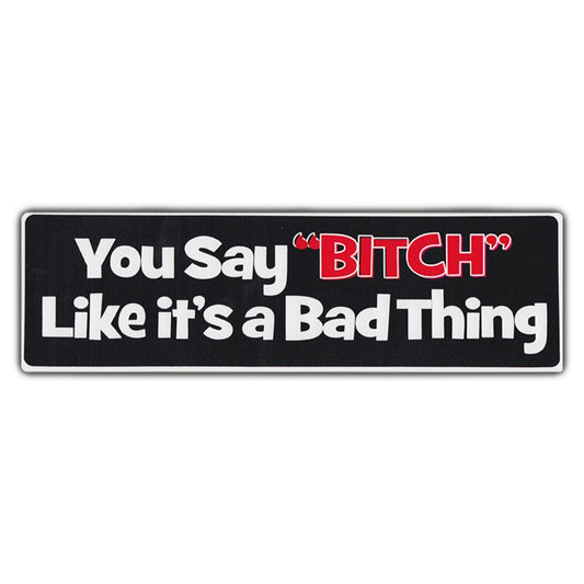 Sticker, Bumper Sticker, You Say Bitch Like It's A Bad Thing, 10