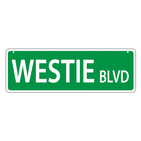 Street Sign, Plastic, Westie Blvd (West Highland Terrier), 17