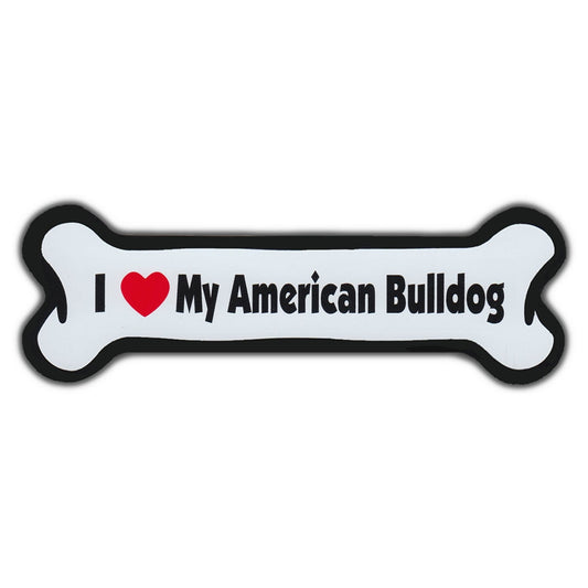 Magnet, Dog Bone, I Love My American Bulldog, 7