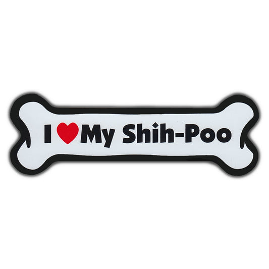 Magnet, Dog Bone, I Love My Shih-Poo, 7