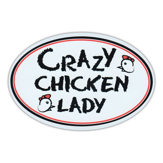 Oval Magnet, Crazy Chicken Lady, 6
