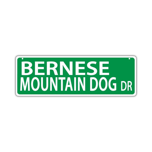 Street Sign, Plastic, Bernese Mountain Dog Drive, 17