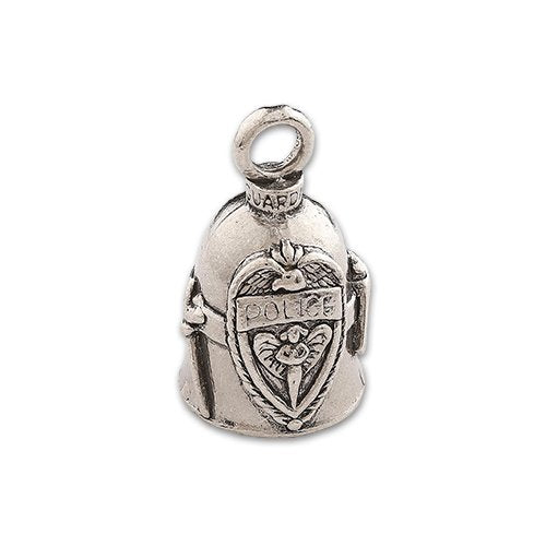 Guardian Bell, Metal, Police, Badge, Shield, Motorcycle Rider, Biker, Good Luck Bell, .75