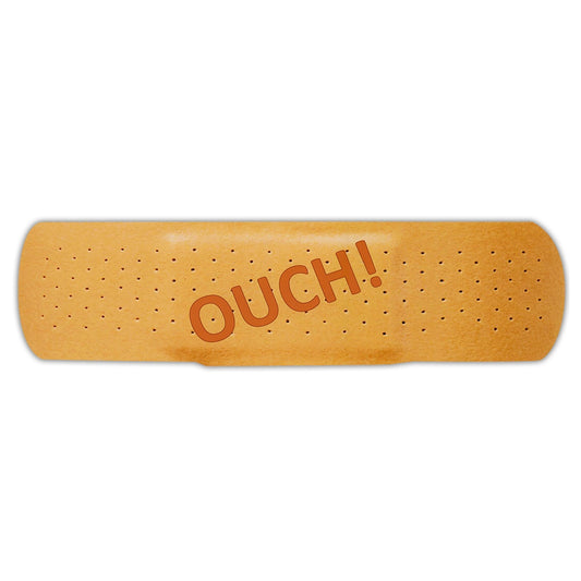 Sticker, Bumper Sticker, Ouch! Band Aid Bandage, GIANT SIZE!, 15