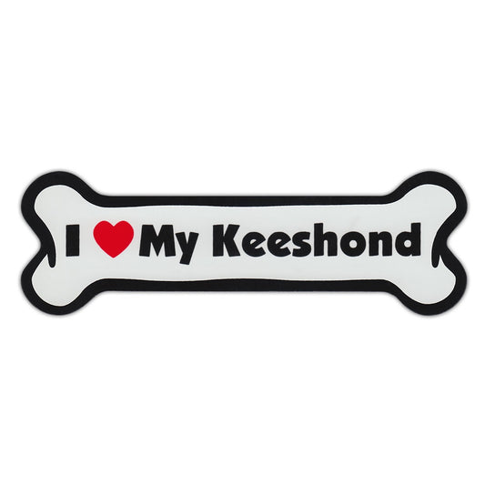 Magnet, Dog Bone, I Love My Keeshond, 7