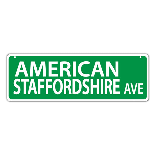 Street Sign, Plastic, American Staffordshire Avenue, 17