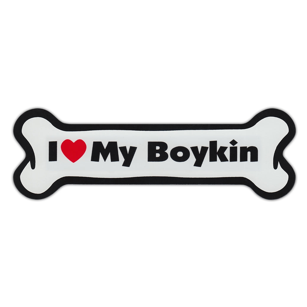 Dog Bone Magnet - Love My Boykin 