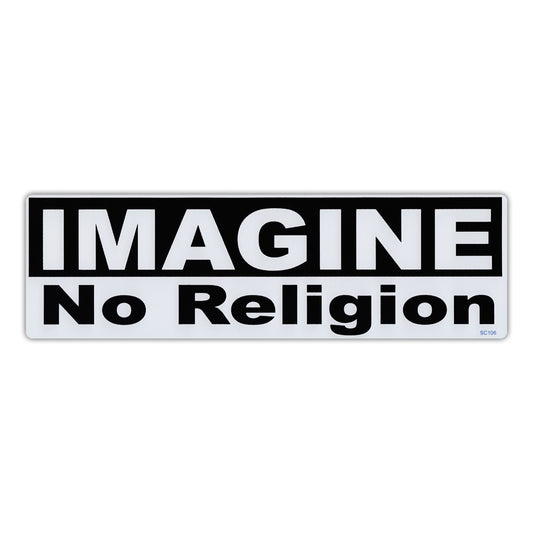 Sticker, Bumper Sticker, Imagine No Religion, 10
