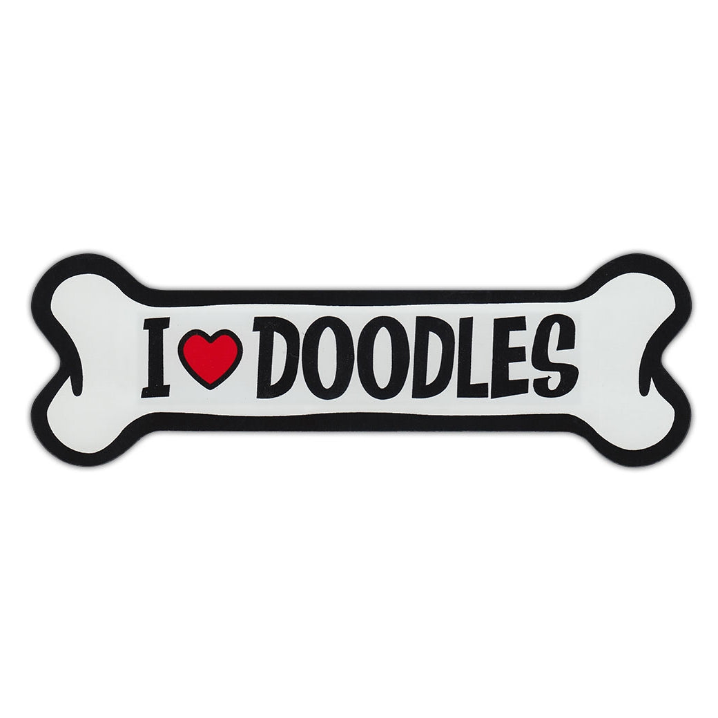 Dog Bone Magnet - I Love My Doodles