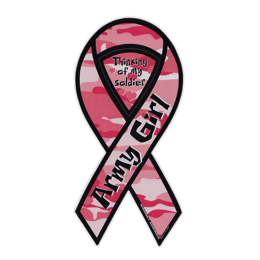 Magnet, Ribbon, Army Girl (Pink Camo), 4