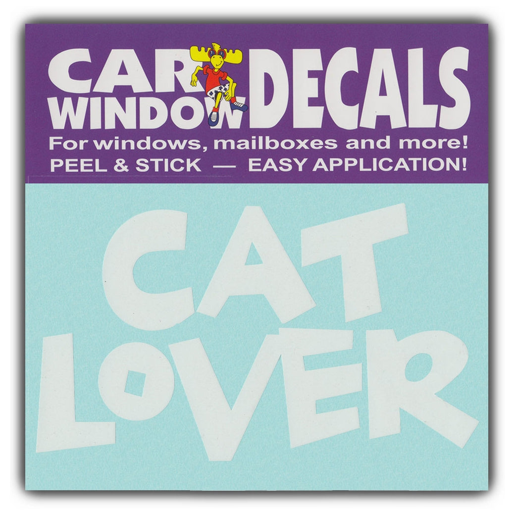 Window Decal - Cat Lover (4.5" Wide)