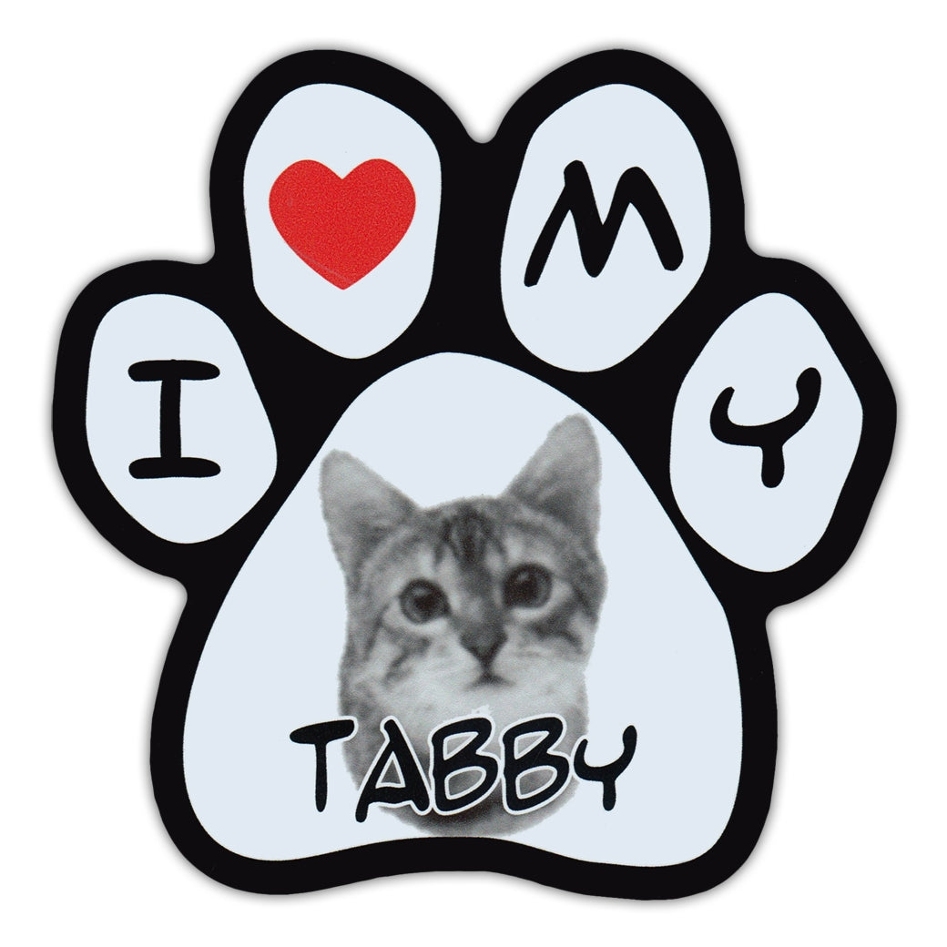 Picture Paw Magnet - I Love My Tabby