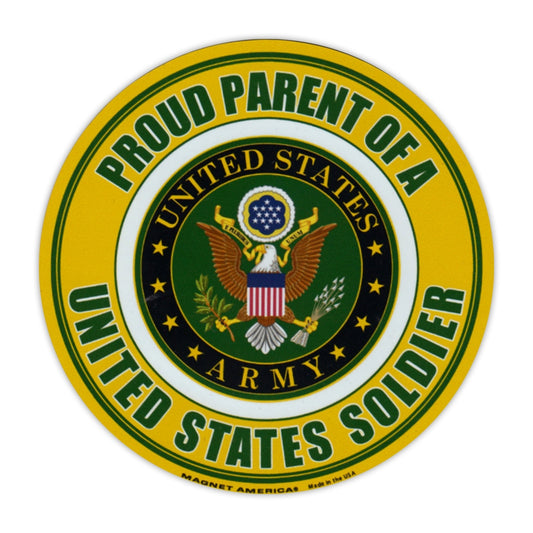 Magnet, Round, Proud Parent of a Soldier, 5