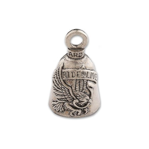 Guardian Bell, Metal, Live To Ride, Ride To Live, Motorcycle Good Luck Bell, .75