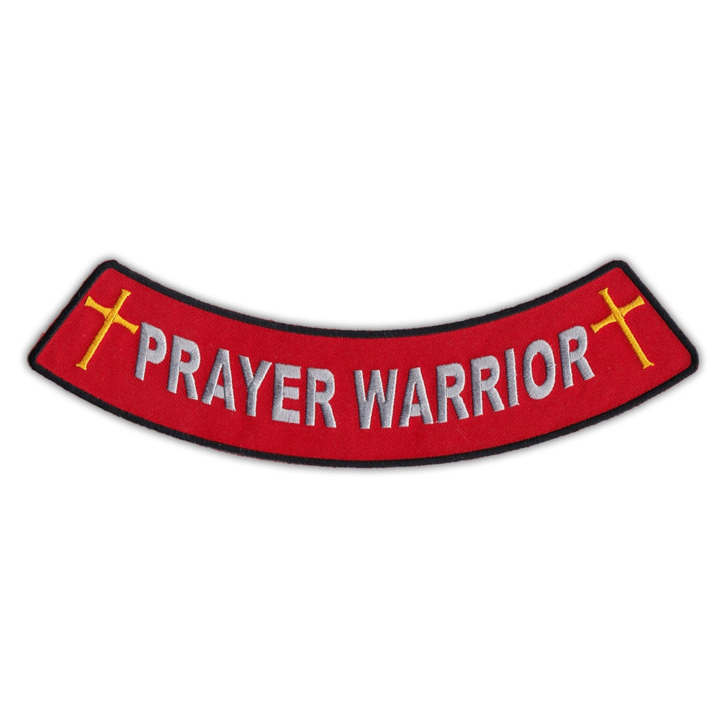 Patch - Prayer Warrior w/Crosses Bottom Rocker