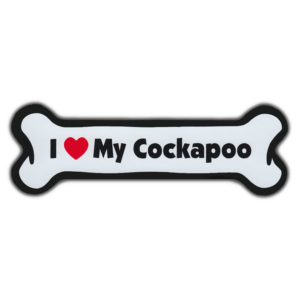 Dog Bone Magnet - I Love My Cockapoo