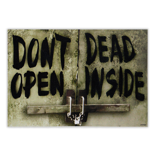 Sticker, Bumper Sticker, Don't Open Dead Inside, Zombie Hunter Walking Dead, 5.75