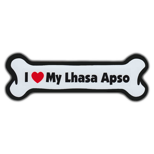 Magnet, Dog Bone, I Love My Lhasa Apso, 7